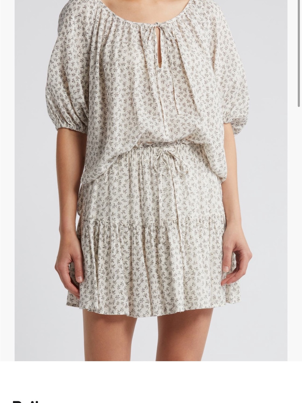 Rails Halsey linen blend Miniskirt with matching Kristie top